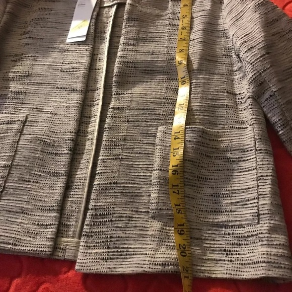 Eileen Fisher Natural Handloomed Cotton Furrows Round Neck Jacket Sz s/P248 NWT - Picture 4 of 11